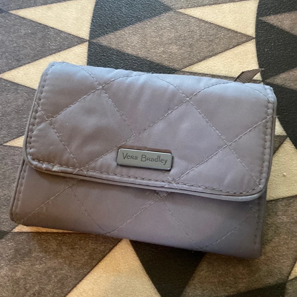 Vera Bradley Gray Snap Wallet